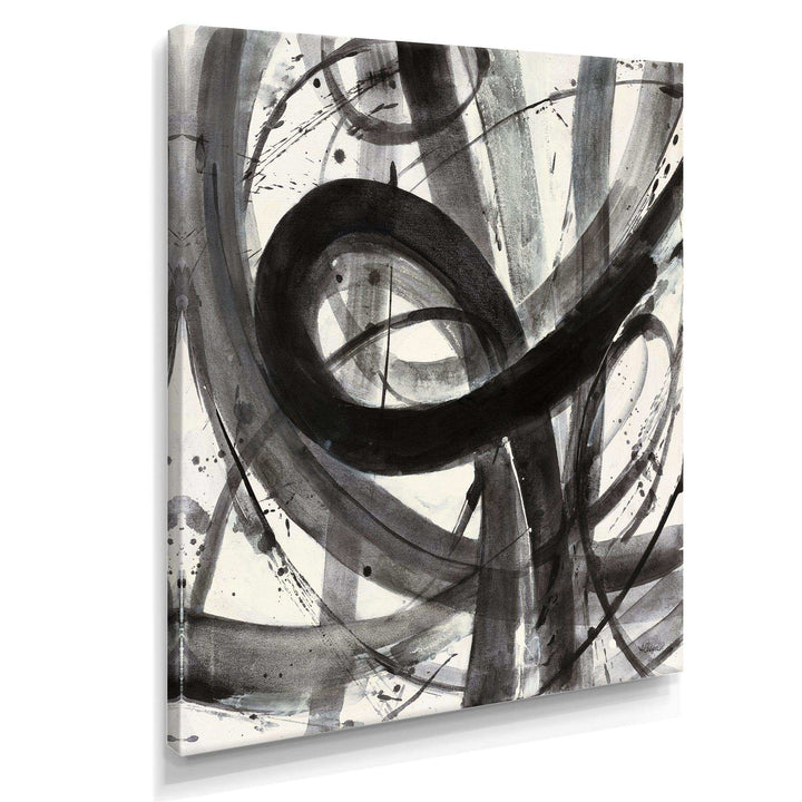 Black and White Minimalistic Painting - Modern Canvas Wall Art