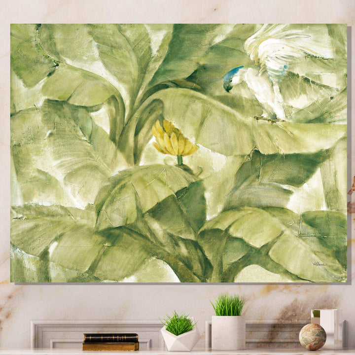 Tropical Canopy II Green - Farmhouse Living Room Wall Decor