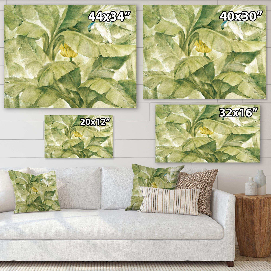 Tropical Canopy II Green - Farmhouse Living Room Wall Decor