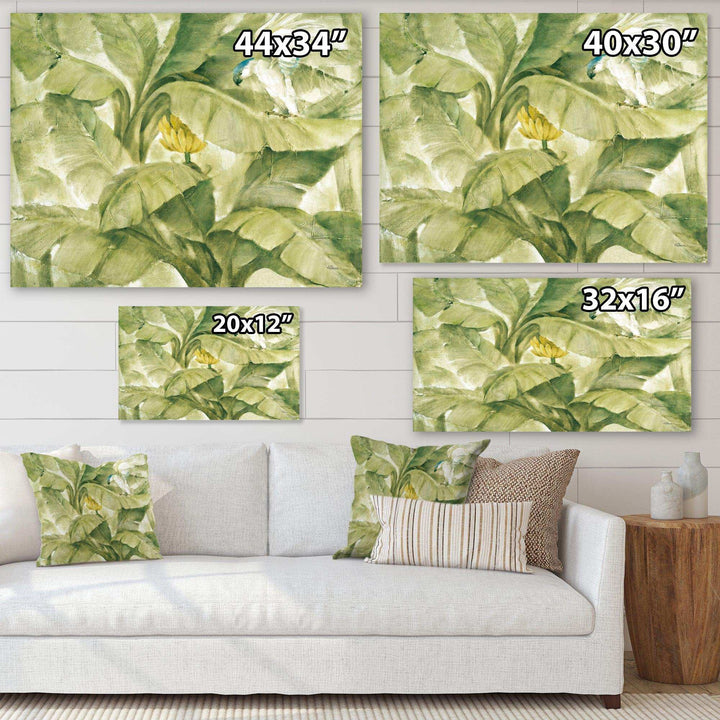 Tropical Canopy II Green - Farmhouse Living Room Wall Decor