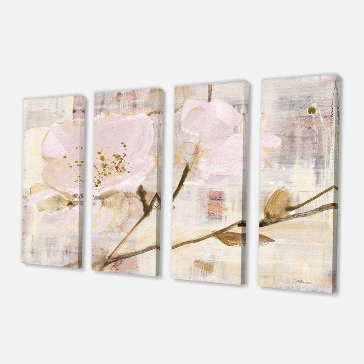 Elegance I Pink - Shabby Chic Multi-Panels Bedroom Wall Art