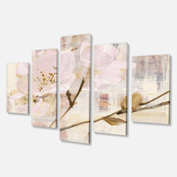 Elegance I Pink - Shabby Chic Multi-Panels Bedroom Wall Art