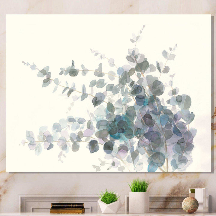 Grey Watercolor Flower II - Traditional Canvas Wall Art
