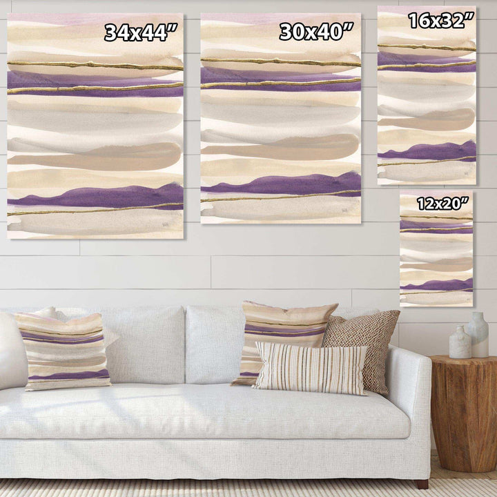 Shape of Glam Purple III - Shabby Chic Living Room Wall Decor