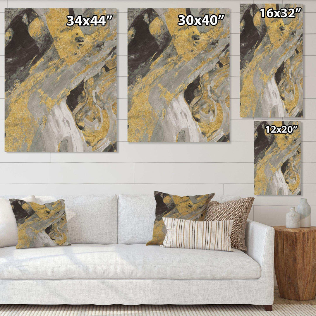 Marble Gold and Black - Modern Wall Art Prints