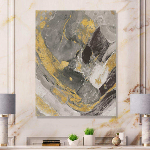 Marble Gold and Black II - Modern Living Room Wall Decor