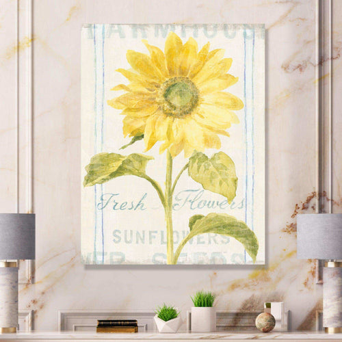 Floursack Florals II - Farmhouse Bedroom Wall Art