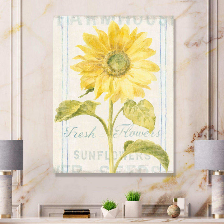 Floursack Florals II - Farmhouse Bedroom Wall Art