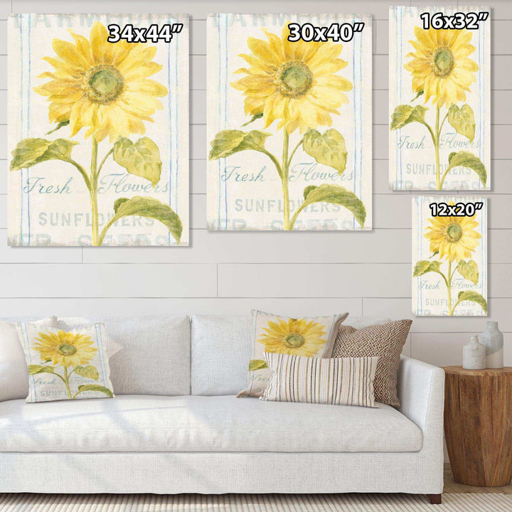 Floursack Florals II - Farmhouse Bedroom Wall Art