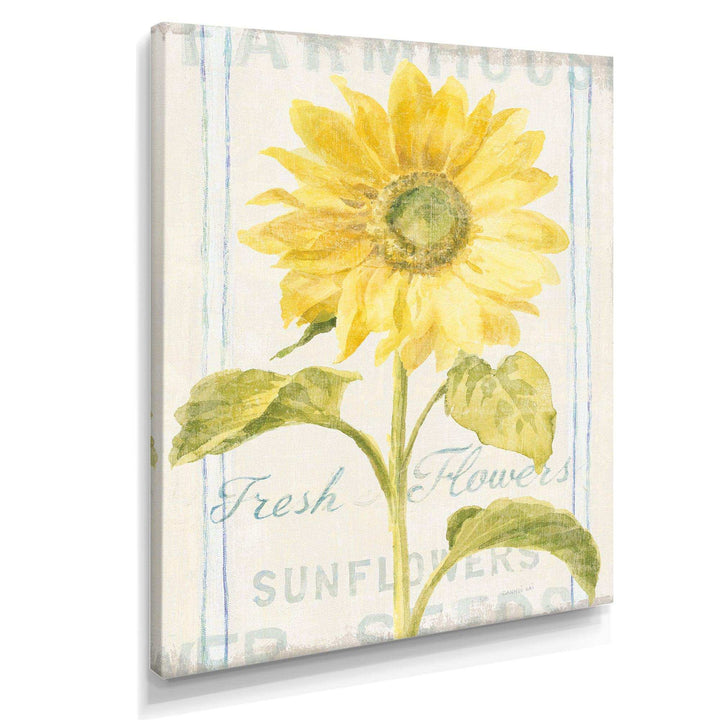 Floursack Florals II - Farmhouse Bedroom Wall Art