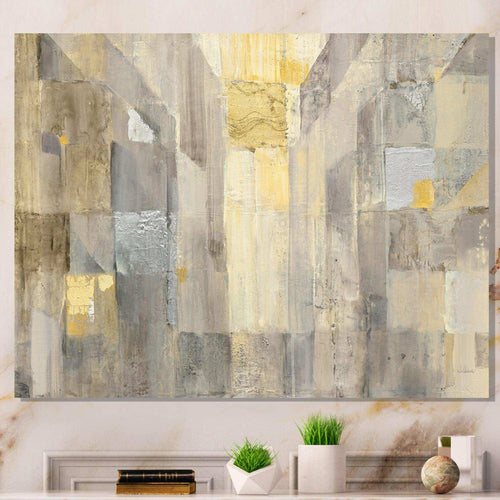 Gold Square Watercolor - Modern Bedroom Wall Art