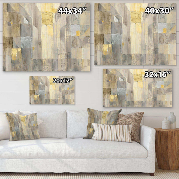 Gold Square Watercolor - Modern Bedroom Wall Art