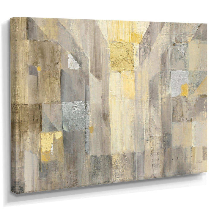 Gold Square Watercolor - Modern Bedroom Wall Art