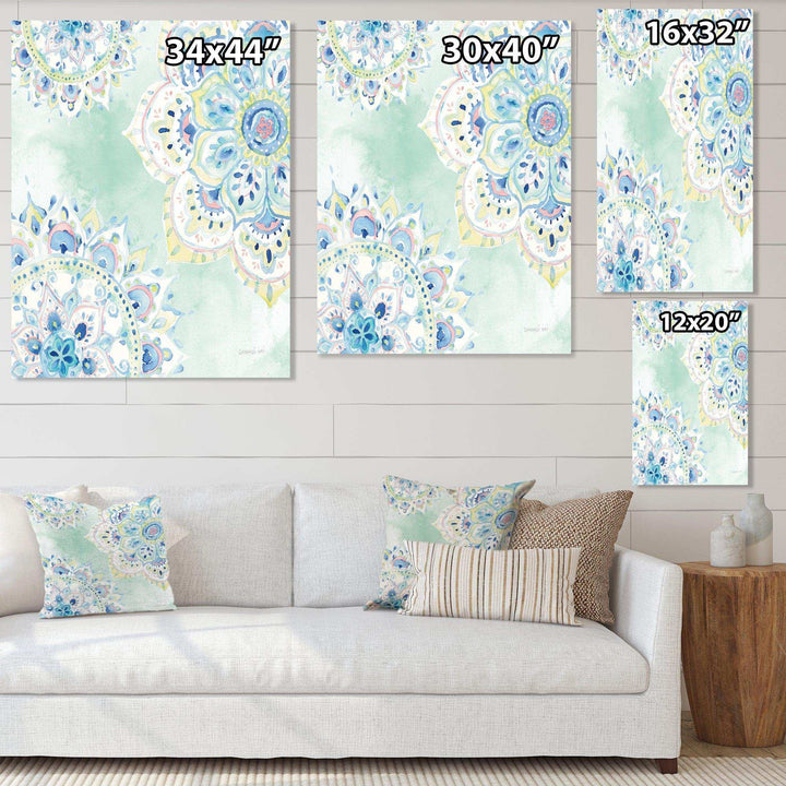 Watercolor mandalas IV - Farmhouse Canvas Wall Art