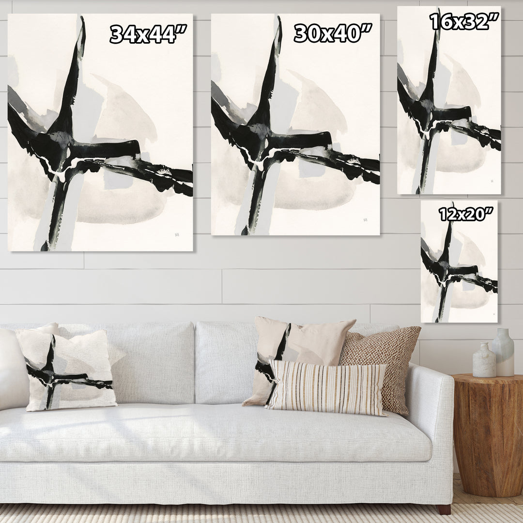 Abstract Neutral I Framed Print Matte White - 1.5" Width