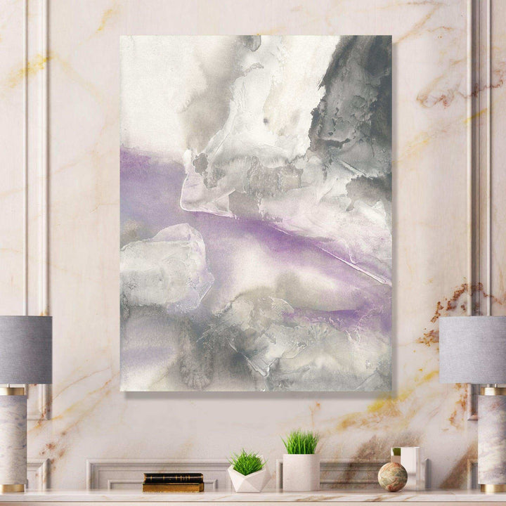 Watercolor Minimal Purple Tones I - Farmhouse Canvas Wall Art