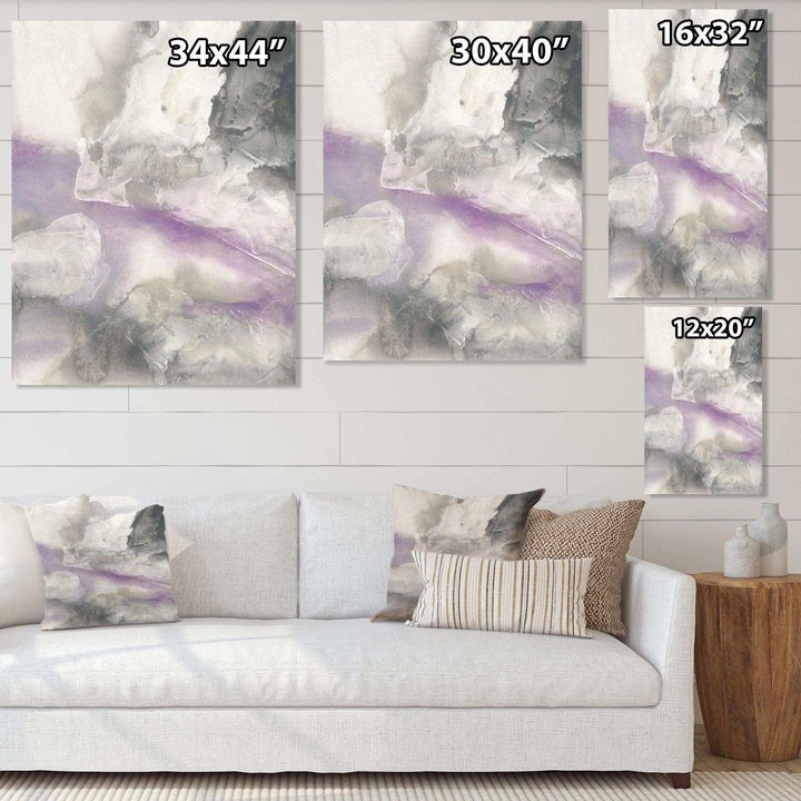 Watercolor Minimal Purple Tones I - Farmhouse Canvas Wall Art