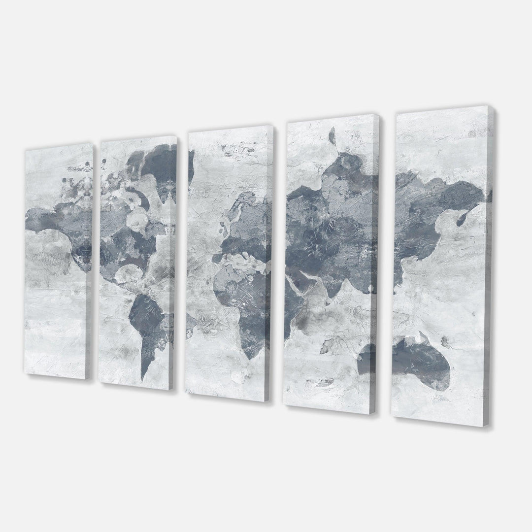 Golden Grey World Neutral - Traditional Multi-Panels Wall Art Print