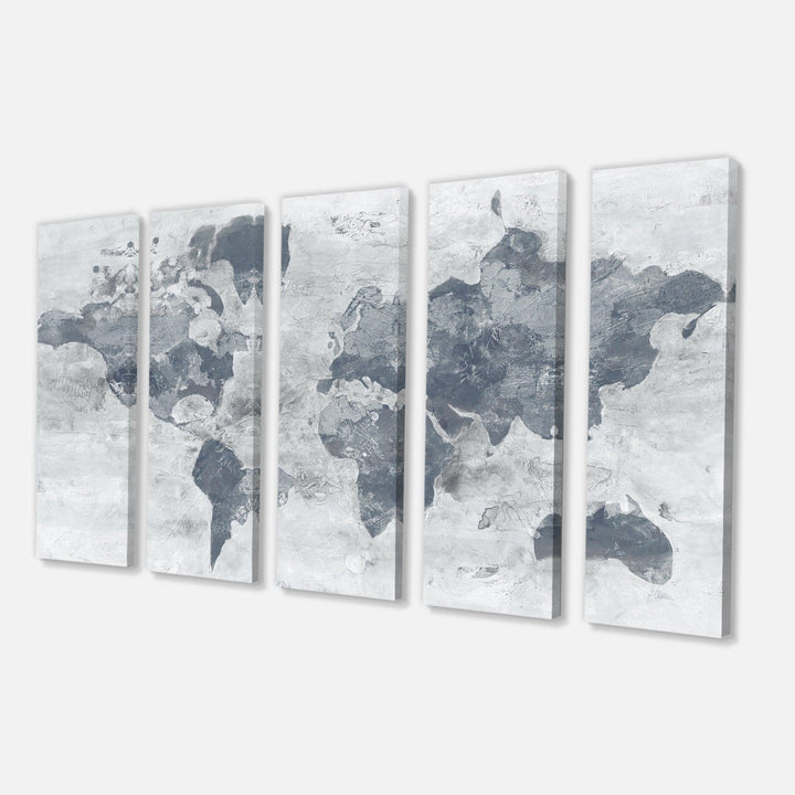 Golden Grey World Neutral - Traditional Multi-Panels Wall Art Print