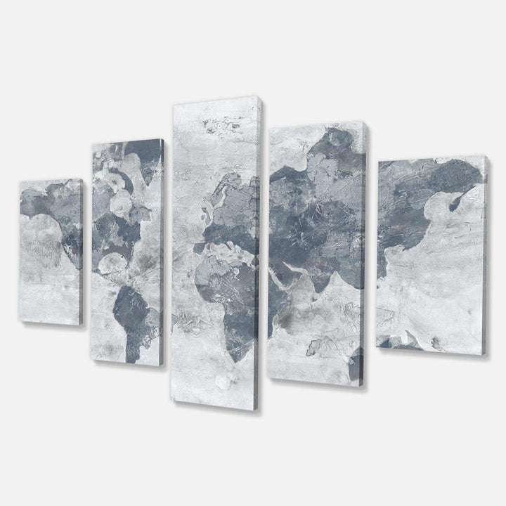 Golden Grey World Neutral - Traditional Multi-Panels Wall Art Print