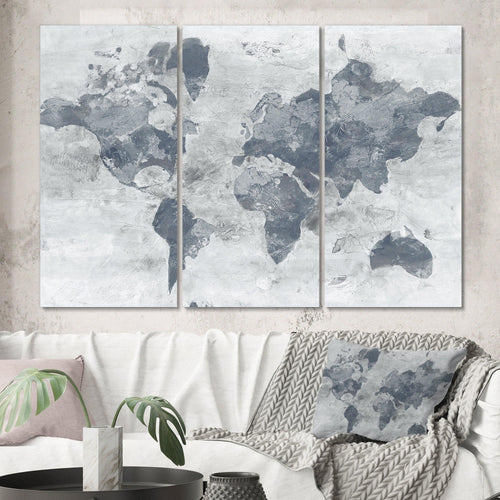 Golden Grey World Neutral - Traditional Multi-Panels Wall Art Print
