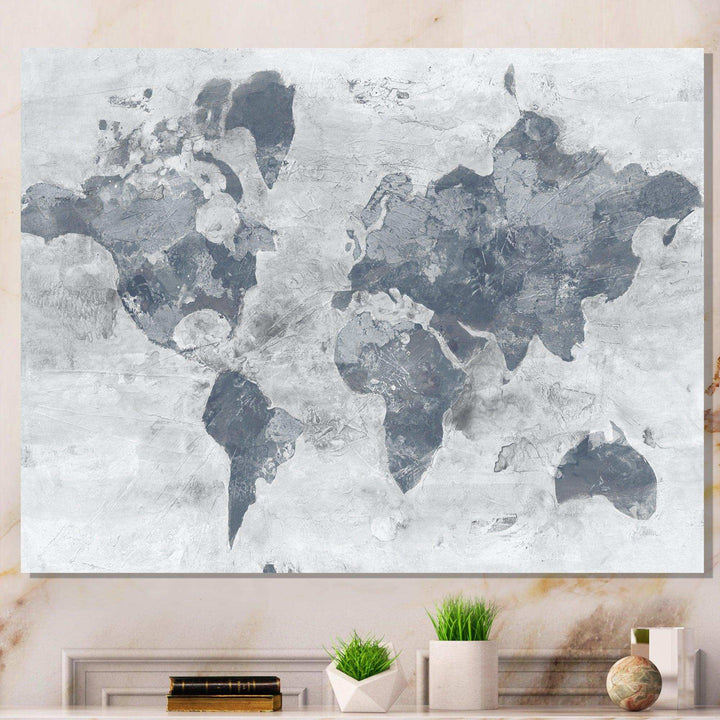 Golden Grey World Neutral - Traditional Wall Art Prints