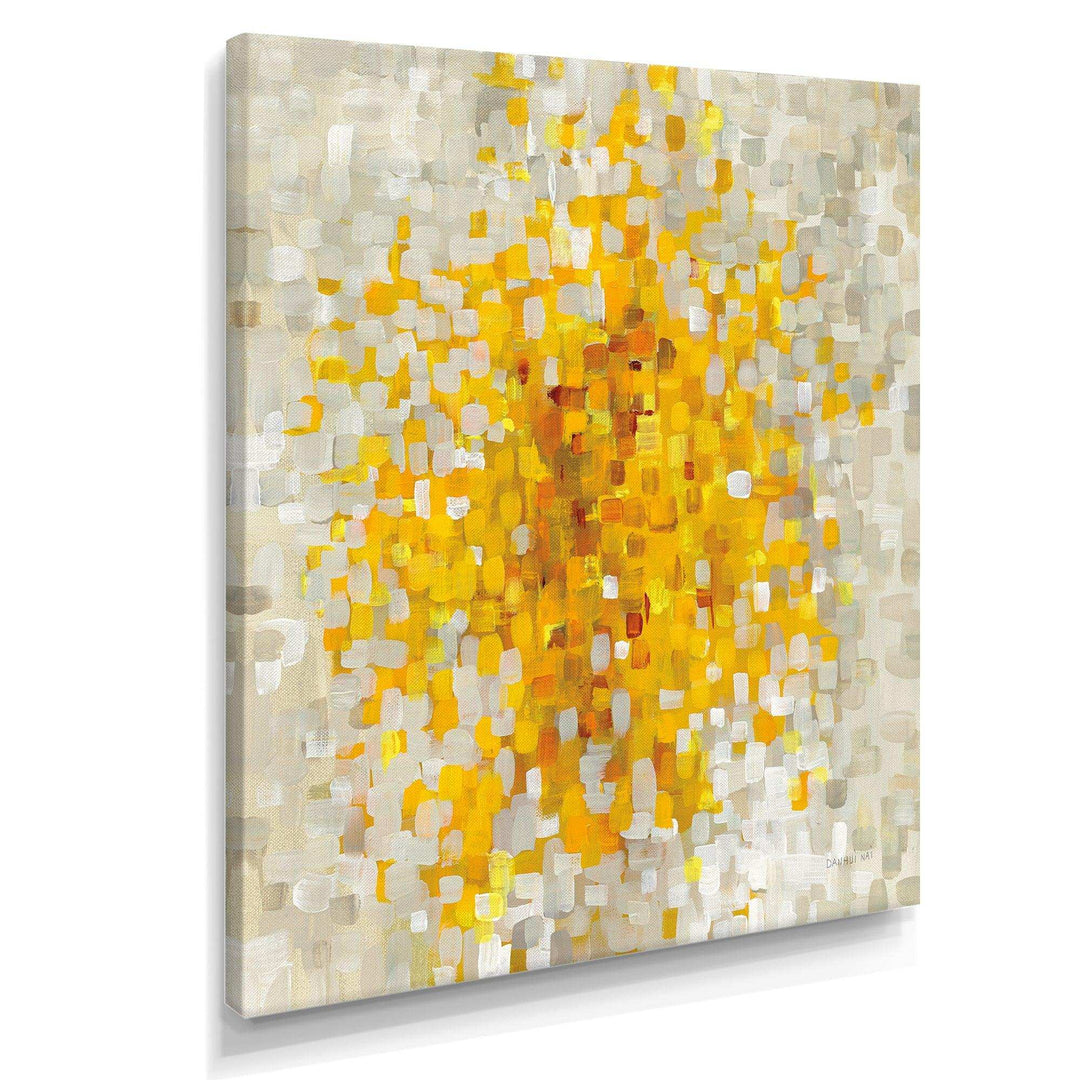 Glam Yellow Explosion Blocks - Modern Living Room Wall Decor