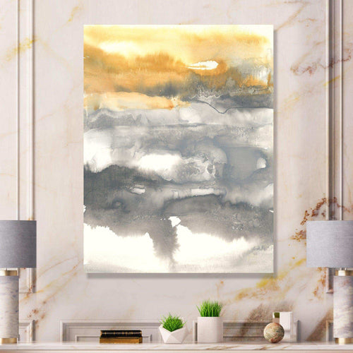 Gold Glamour Direction II - Modern Canvas Wall Art