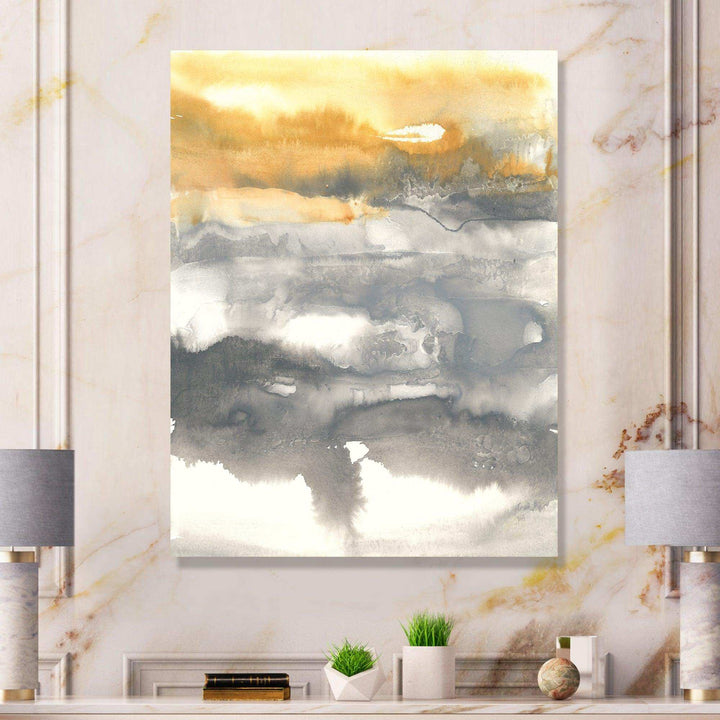 Gold Glamour Direction II - Modern Canvas Wall Art
