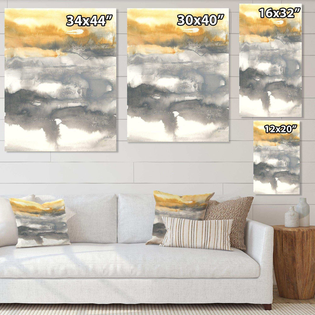 Gold Glamour Direction II - Modern Canvas Wall Art