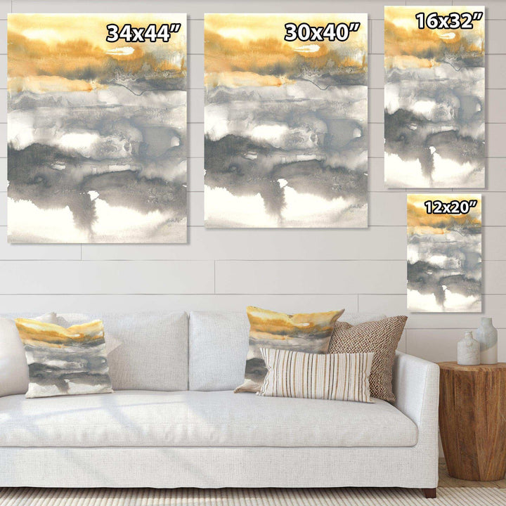 Gold Glamour Direction II - Modern Canvas Wall Art
