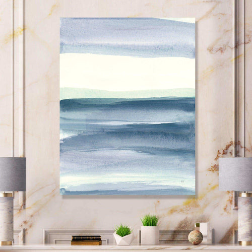 Mint Indigo Dawn I - Farmhouse Living Room Wall Decor