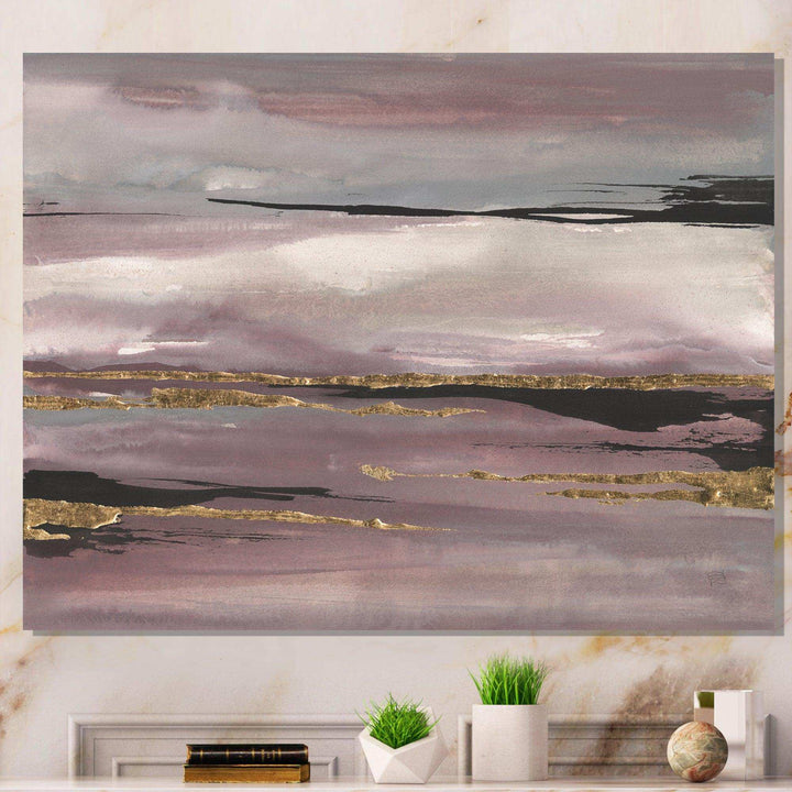 Purple Glam Storm III - Modern Bedroom Wall Art