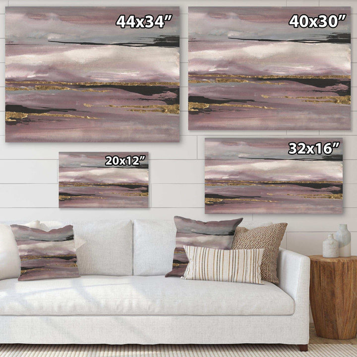 Purple Glam Storm III - Modern Bedroom Wall Art