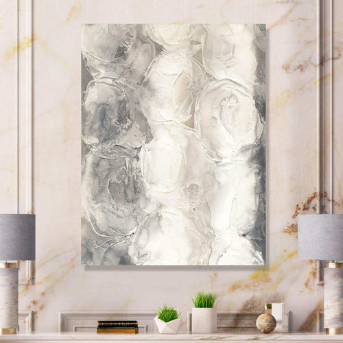 Gray Circles I - Modern Living Room Wall Decor