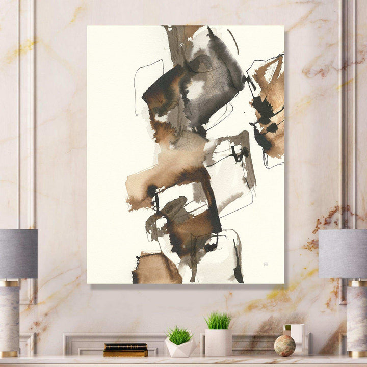 Gold Glam Squares II - Modern Living Room Wall Decor