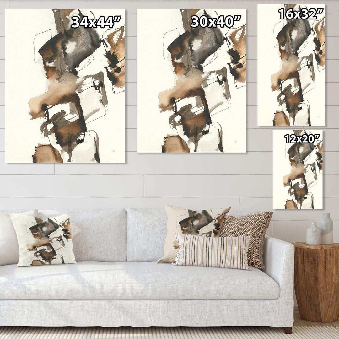 Gold Glam Squares II - Modern Living Room Wall Decor