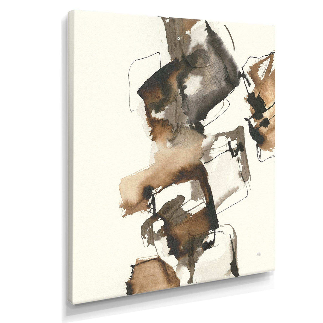 Gold Glam Squares II - Modern Living Room Wall Decor