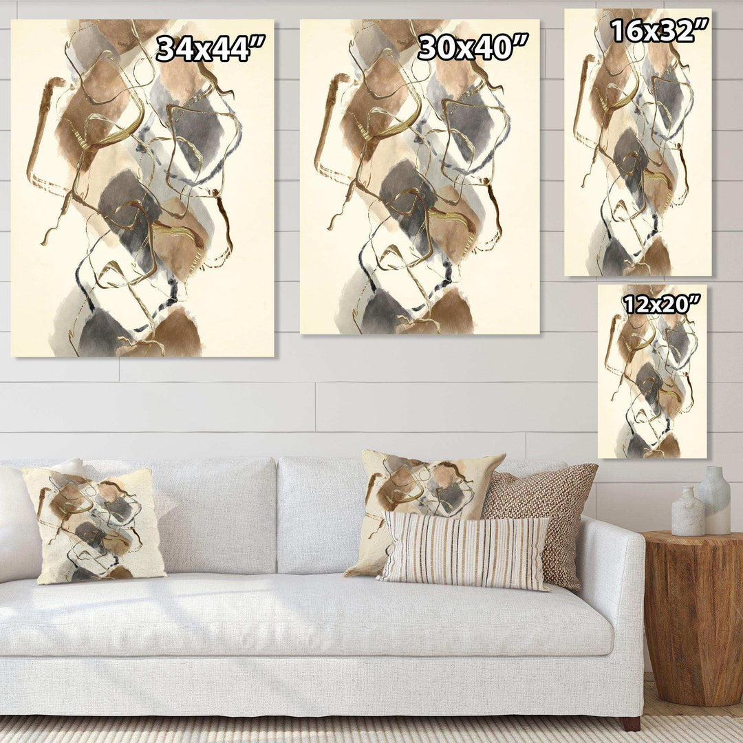 Gold Glam Squares III - Modern Wall Art Prints