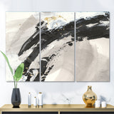 Glam Painted Arcs IV Transitional Premium Canvas Wall Art - 36x28 - 3 Panels