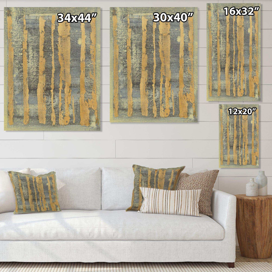 Glam Metallic Form IV - Modern Living Room Wall Decor