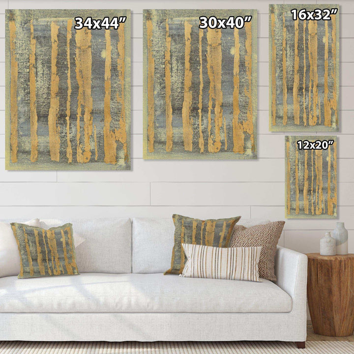 Glam Metallic Form IV - Modern Living Room Wall Decor