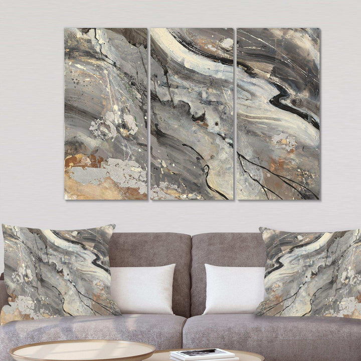 Fire and Ice Minerals II - Abstract Multi-Panels Wall Art 3 Prints