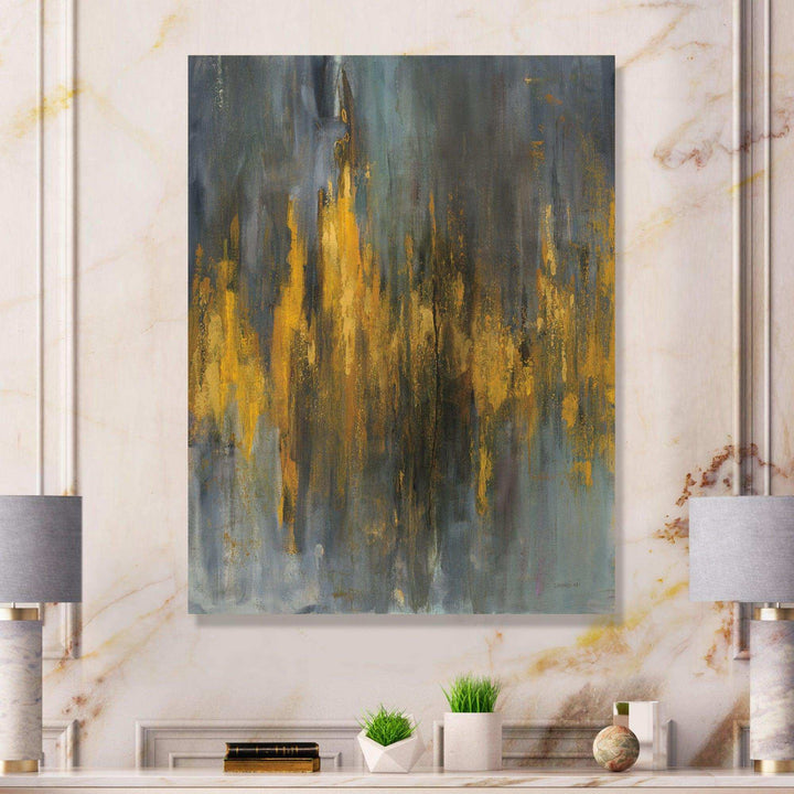 Black and Gold Glam Abstract - Modern Canvas Wall Art