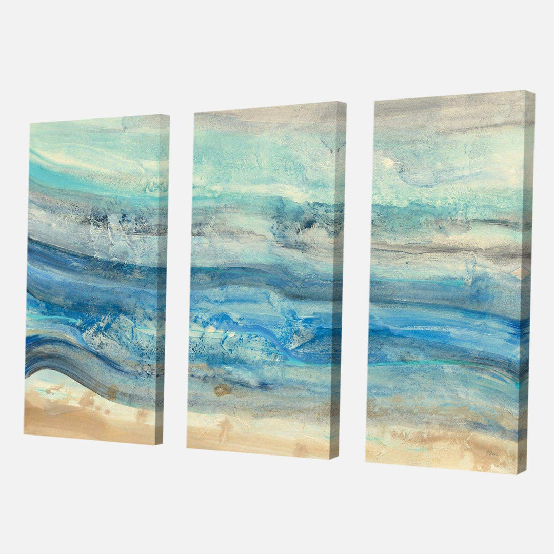 Ocean Mineral Waves - Beach Multi-Panels Wall Art 3 Prints