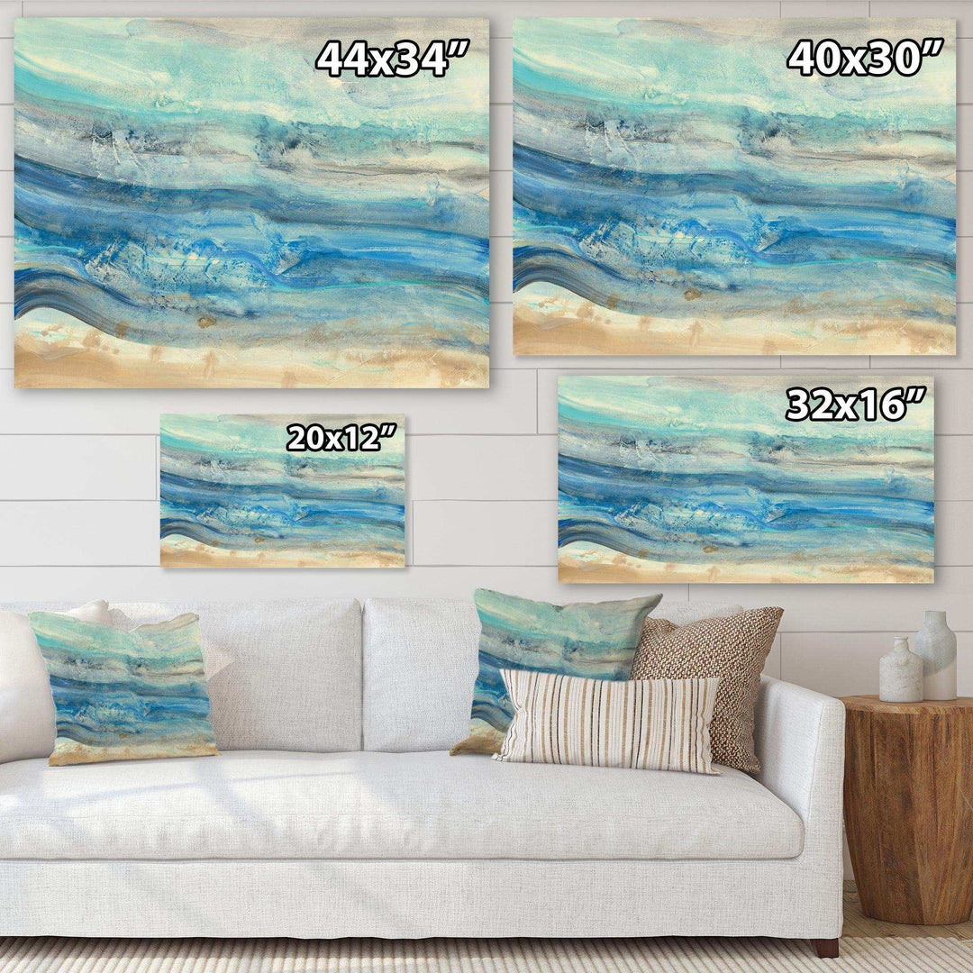 Ocean Mineral Waves - Nautical &amp; Coastal Bedroom Wall Art