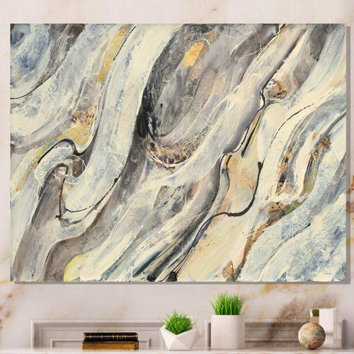 Glam Golden Falls - Modern Bedroom Wall Art