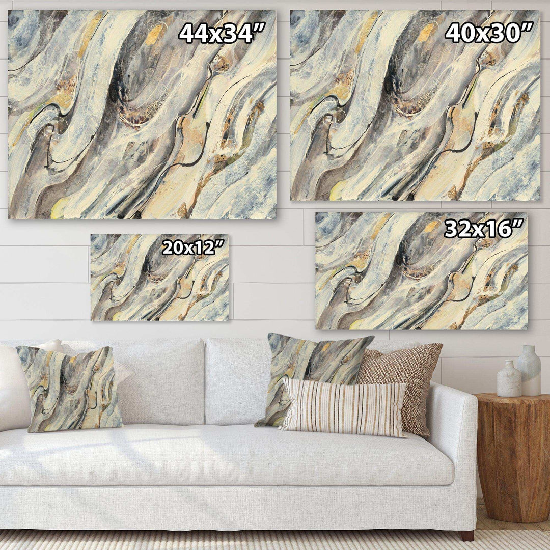 Glam Golden Falls - Modern Bedroom Wall Art
