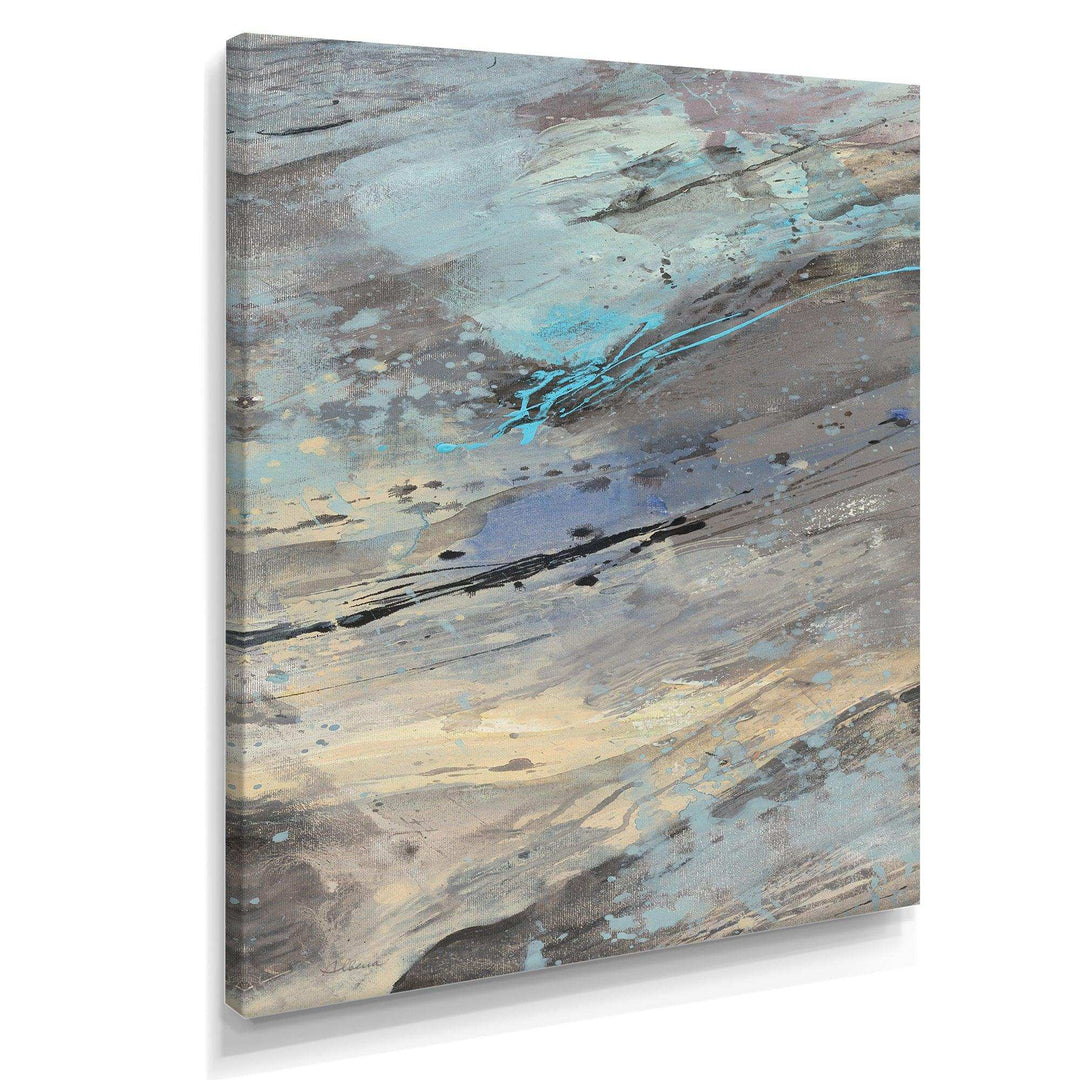 Rock Teal Panel I - Modern Living Room Wall Decor