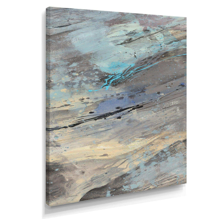 Rock Teal Panel I - Modern Living Room Wall Decor